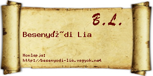 Besenyődi Lia névjegykártya